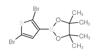 2,5-二溴噻吩-3-硼酸频那醇酯结构式