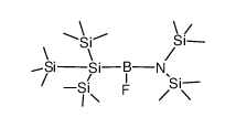 {bis(trimethylsilyl)amino}fluoro{tris(trimethylsilyl)silyl}borane Structure