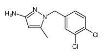 1H-Pyrazol-3-amine, 1-[(3,4-dichlorophenyl)methyl]-5-methyl结构式