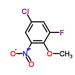 1-氯-5-氟-4-甲氧基-2-硝基苯结构式