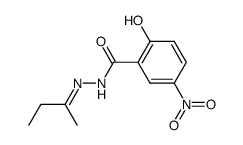 2-hydroxy-5-nitro-benzoic acid sec-butylidenehydrazide Structure