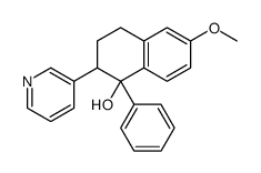 6-methoxy-1-phenyl-2-pyridin-3-yl-3,4-dihydro-2H-naphthalen-1-ol Structure