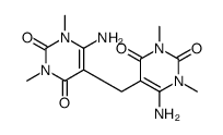 6-amino-5-[(4-amino-1,3-dimethyl-2,6-dioxopyrimidin-5-yl)methyl]-1,3-dimethylpyrimidine-2,4-dione结构式