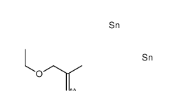 (3-ethoxy-2-methyl-1-trimethylstannylprop-1-enyl)-trimethylstannane Structure