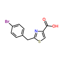 2-[(4-溴苯基)甲基] -1,3-噻唑-4-羧酸结构式