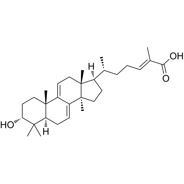 Lanosta-7,9(11),24-trien-3α-hydroxy-26-oic acid Structure
