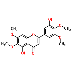 5,3'-二羟基-6,7,4',5'-四甲氧基黄酮结构式
