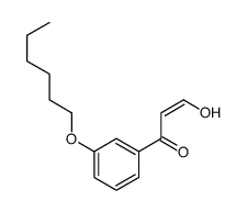 1-(3-hexoxyphenyl)-3-hydroxyprop-2-en-1-one structure