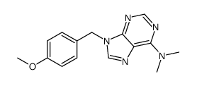 9-[(4-methoxyphenyl)methyl]-N,N-dimethylpurin-6-amine结构式