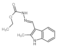 2-((2-甲基-1H-吲哚-3-基)亚甲基)肼羧酸乙酯结构式