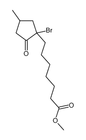 methyl 7-(1-bromo-4-methyl-2-oxocyclopentyl)heptanoate Structure