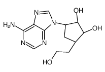 (1R,2R,3R,5R)-3-(6-aminopurin-9-yl)-5-(2-hydroxyethyl)cyclopentane-1,2-diol Structure