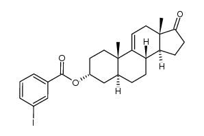 3α-m-Iodobenzoyloxy-5α-androst-9(11)-en-17-one Structure