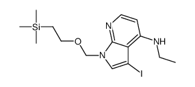 N-Ethyl-3-iodo-1-{[2-(trimethylsilyl)ethoxy]methyl}-1H-pyrrolo[2, 3-b]pyridin-4-amine Structure
