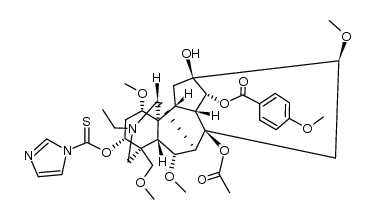 3-O-(imidazolylthiocarbonyl)-yunaconitine结构式