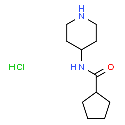 N-(piperidin-4-yl)cyclopentanecarboxamide hydrochloride Structure