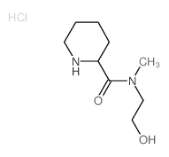 N-(2-Hydroxyethyl)-N-methyl-2-piperidinecarboxamide hydrochloride Structure