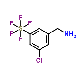 1-[3-Chloro-5-(pentafluoro-λ6-sulfanyl)phenyl]methanamine结构式