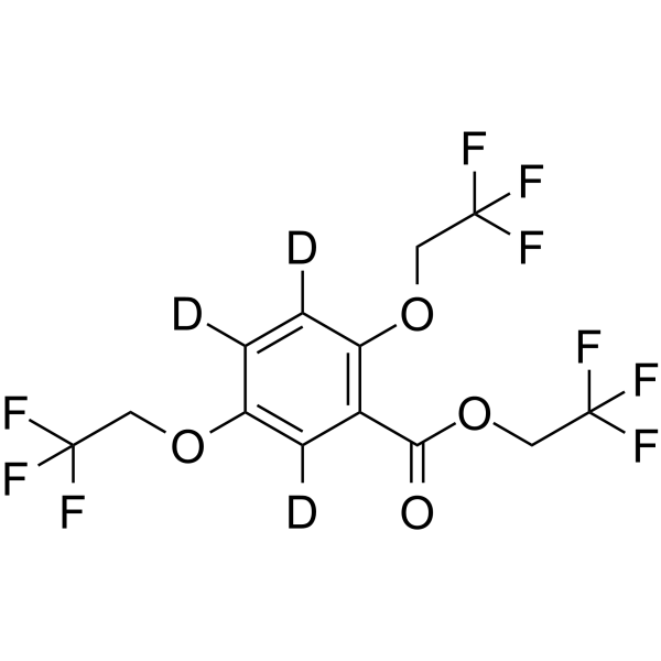 2,2,2-Trifluoroethyl 2,5-Bis(2,2,2-trifluoroethoxy)benzoate-d3结构式