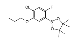 2-(4-氯-2-氟-5-丙氧基苯基)-4,4,5,5-四甲基-1,3,2-二噁硼烷结构式