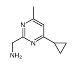 (4-cyclopropyl-6-methylpyrimidin-2-yl)methanamine Structure