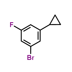 1-溴-3-环丙基-5-氟苯结构式