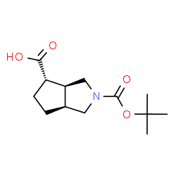 Racemic-(3aS,4S,6aS)-2-(tert-butoxycarbonyl)octahydrocyclopenta[c]pyrrole-4-carboxylic acid Structure