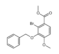 2-Bromo-3-benzyloxy-4-methoxybenzoic Acid Methyl Ester结构式