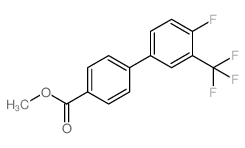4-氟-3-(三氟甲基)-[1,1-联苯]-4-羧酸甲酯结构式