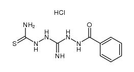1-(amino-benzoylhydrazono-methyl)-thiosemicarbazide, hydrochloride Structure