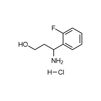 3-氨基-3-(2-氟苯基)丙-1-醇盐酸盐结构式