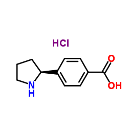 4-[(2S)-2-Pyrrolidinyl]benzoic acid hydrochloride (1:1) Structure