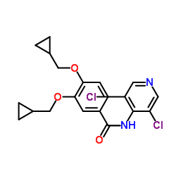 N-(3,5-二氯吡啶-4-基)-3,4-双环丙基甲氧基苯甲酰胺结构式