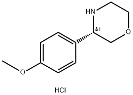(S)-3-(4-甲氧基苯基)吗啉盐酸盐结构式