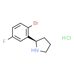 (R)-2-(2-溴-5-氟苯基)吡咯烷盐酸盐结构式