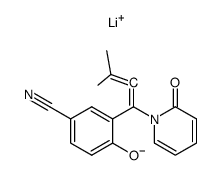 lithium 4-cyano-2-<1-(1,2-dihydro-2-oxo-1-pyridyl)-3-methyl-1,2-butadienyl>-phenolate Structure