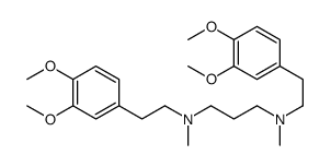 N,N'-bis[2-(3,4-dimethoxyphenyl)ethyl]-N,N'-dimethylpropane-1,3-diamine结构式