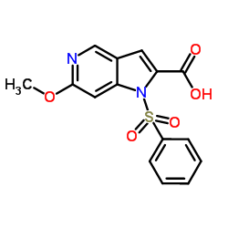 6-Methoxy-1-(phenylsulfonyl)-1H-pyrrolo[3,2-c]pyridine-2-carboxylic acid Structure