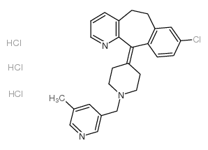 8-chloro-11-[1-[(5-methylpyridin-3-yl)methyl]piperidin-4-ylidene]-5,6-dihydrobenzo[1,2]cyclohepta[2,4-b]pyridine,trihydrochloride Structure