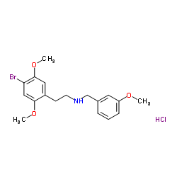 2-(4-Bromo-2,5-dimethoxyphenyl)-N-(3-methoxybenzyl)ethanamine hydrochloride (1:1) Structure