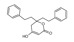 4-hydroxy-2,2-bis(2-phenylethyl)-3H-pyran-6-one Structure