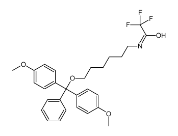 N-[6-[Bis(4-methoxyphenyl)phenylmethoxy]hexyl]-2,2,2-trifluoro-acetamide Structure