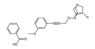 [R-(Z)]-1-azabicyclo[2.2.1]heptan-3-one, O-[3-(3-methoxyphenyl)-2-propynyl]oxime, benzoate Structure