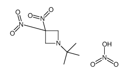 1-tert-butyl-3,3-dinitroazetidine,nitric acid Structure
