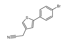 2-(5-(4-bromophenyl)thiophen-3-yl)acetonitrile结构式