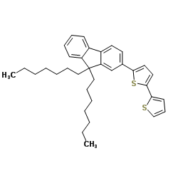 聚[(9,9-二辛基芴基-2,7-二基)-co-并噻吩]结构式