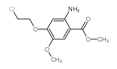 2-氨基-4-(2-氯乙氧基)-5-甲氧基苯甲酸甲酯结构式
