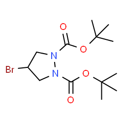 二-叔-丁基 4-溴吡唑烷-1,2-二甲酸基酯结构式