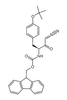 (S)-4-((4-tert-butoxy)phenyl)-1-diazo-3-((((9H-fluoren-9-yl)methoxy)carbonyl)amino)butan-2-one Structure