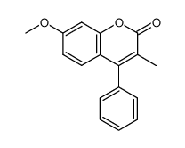 7-methoxy-3-methyl-4-phenyl-2H-chromen-2-one结构式